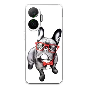 Бампер для Xiaomi POCO F7 с картинкой "Песики" (В очках)