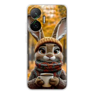 Друкований чохол 'Звірята з кавою' для Xiaomi POCO F7 (Зайчик з кавою)