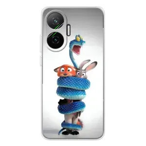 Силиконовый чехол с принтом Зоотрополіс для Xiaomi POCO F7 (Змея Зоо)