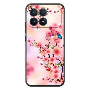 Чехол с принтом САКУРЫ на Xiaomi Poco F8 Pro (Бабочки на сакуре)