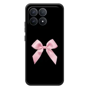 Чехол банты для Xiaomi Poco F8 Pro (Бант на черном)