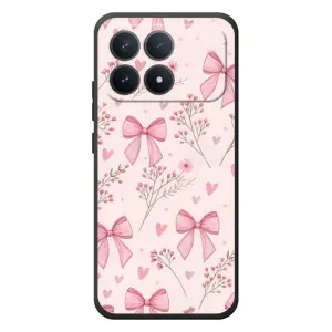 Чехол банты для Xiaomi Poco F8 Pro (Банты с цветами)