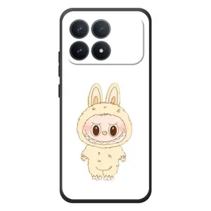 Чехол с принтом Лабубу для Xiaomi Poco F8 Pro (Бежевый Лабубу)