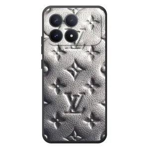 Текстурный Чехол Louis Vuitton для XiaoMi Poco F8 Pro (Бежевый ЛВ)