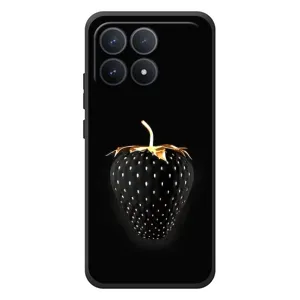 Чехол с изображением вкусной еды для Xiaomi Poco F8 Pro (Чёрная клубника)