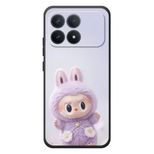 Чехол с принтом Лабубу для Xiaomi Poco F8 Pro (Фиолетовый Лабубу)