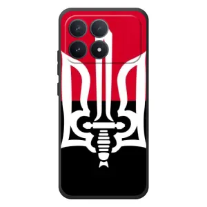 Чехлы УПА (Красно-Чёрный) на Xiaomi Poco F8 Pro (Герб Украины)