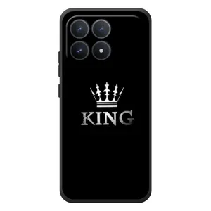 Чохол (Корона на чорному фоні) для قيقة Міаоі Поко F8 Про (KING)