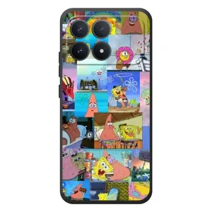 Силиконовый чехол Спанч Боб на XiaoMi Poco F8 Pro (Комиксы Спанч Боб)