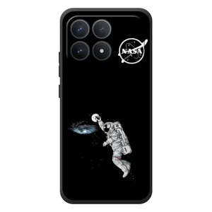 Силіконовый бампер з принтом "Наса" на Xiaomi Poco F8 Pro (Космонавт баскетболіст)