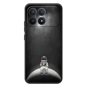 Силіконовый Чохол з принтом "Космонавти" на Xiaomi Poco F8 Pro (Космонавт романтик)