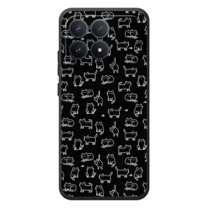 Чохол на тематику: Коти для Xiaomi Poco F8 Pro (Котики на чорному)