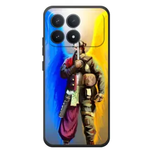 Чехол с картинкой (Патриотический КОЗАК) на Xiaomi Poco F8 Pro (Козак с крыльями)