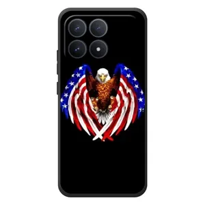 Чехол Флаг USA для Xiaomi Poco F8 Pro (Крылья США)