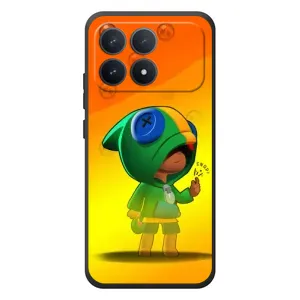 Чехол Бравл Старс для Xiaomi Poco F8 Pro (LEON в кофте)