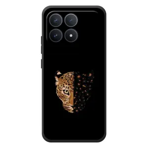 Чохол з леопардовим принтом на Xiaomi Poco F8 Pro (Леопард на чорному)