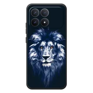 Чохол з картинкою на Xiaomi Poco F8 Pro (Лев – синій)