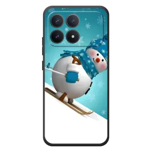Чехол с зимним принтом для XiaoMi Poco F8 Pro (Лыжник)