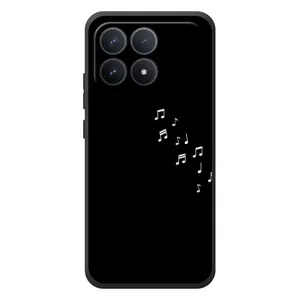 Чохол з картинками на чорному фоні для Xiaomi Poco F8 Pro (Ноти)