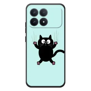 Силіконовий чохол з котиком для Xiaomi Poco F8 Pro (Падаючий кіт)