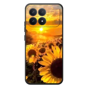 Чехол с Цветами для Xiaomi Poco F8 Pro (поле подсолнухов)