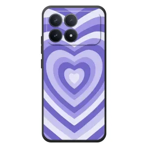 Чехлы с тематикой "Маленькие Сердечки" на Xiaomi Poco F8 Pro (Сердце фиолет)