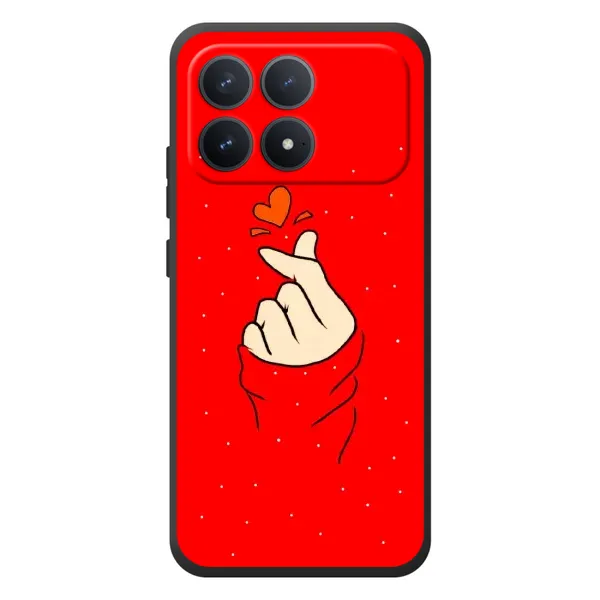 Чехол с рисунком «Сердце на красном» для Xiaomi Poco F8 Pro Чехол с рисунком «Сердце на красном» для Xiaomi Poco F8 Pro