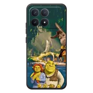 Печатный чехол с принтом Шрек для Xiaomi Poco F8 Pro (Шрек и Фиона)