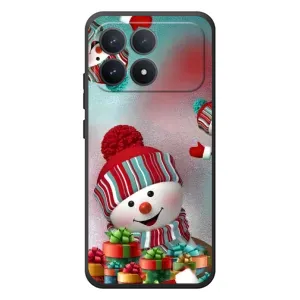 Чехлы на Новый Год Xiaomi Poco F8 Pro (Снеговик в шапке)