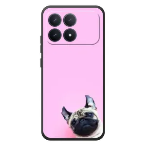 Бампер для Xiaomi Poco F8 Pro з картинкою "Песики" (Собака на рожевому)