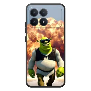 Печатный чехол с принтом Шрек для Xiaomi Poco F8 Pro (Эпичный взрыв Шрек)