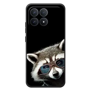 Силіконовий Чохол з Энотами на Xiaomi Poco F8 Pro (Стильний Єнот)