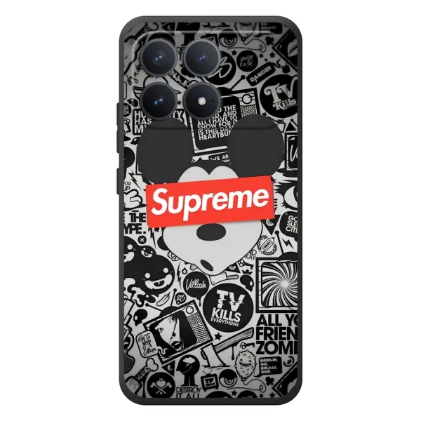 Чехол с рисунком «Supreme Маус» для Xiaomi Poco F8 Pro Чехол с рисунком «Supreme Маус» для Xiaomi Poco F8 Pro