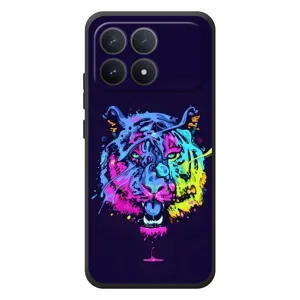Силіконовий бампер з картинкою звірів для Xiaomi Poco F8 Pro (Тигр-Арт)