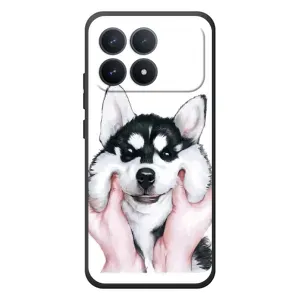 Бампер для Xiaomi Poco F8 Pro з картинкою "Песики" (Собака Хаскі)