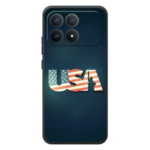 Чехол Флаг USA для Xiaomi Poco F8 Pro (USA)