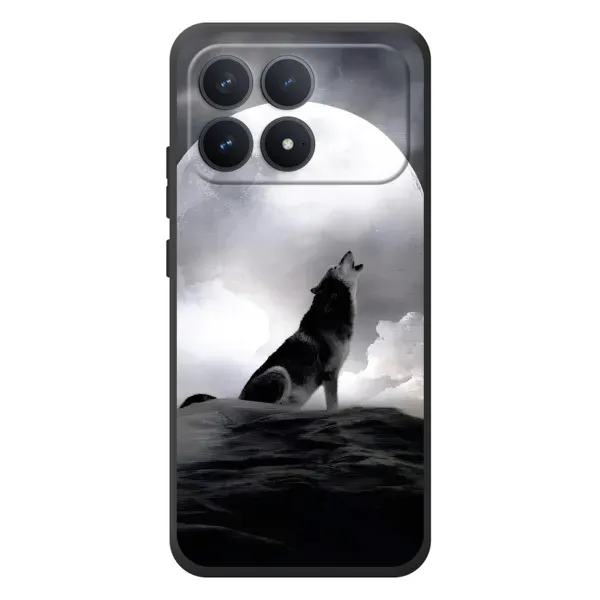 Чехол с рисунком «Волк и луна» для Xiaomi Poco F8 Pro