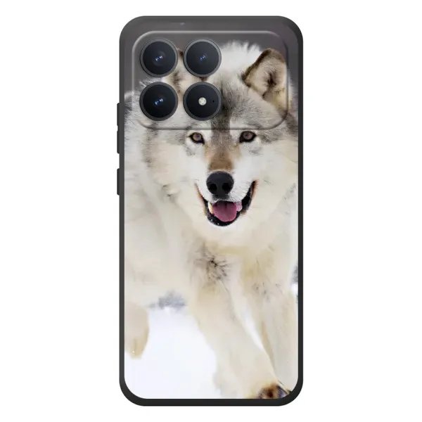 Чехол с рисунком «Волк на снегу» для Xiaomi Poco F8 Pro