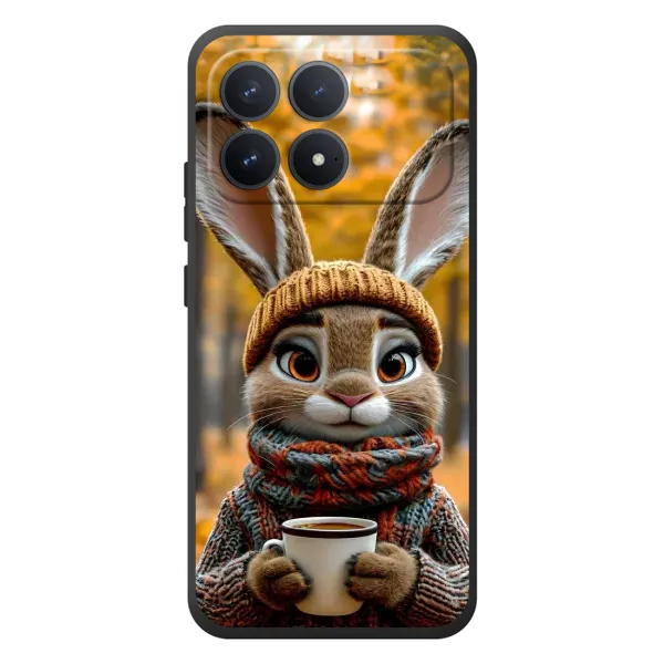 Чехол с рисунком «Зайчик с кофе» для Xiaomi Poco F8 Pro Чехол с рисунком «Зайчик с кофе» для Xiaomi Poco F8 Pro