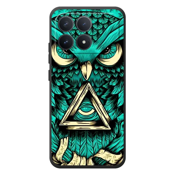 Чехол с рисунком «Зеленая сова» для Xiaomi Poco F8 Pro Чехол с рисунком «Зеленая сова» для Xiaomi Poco F8 Pro