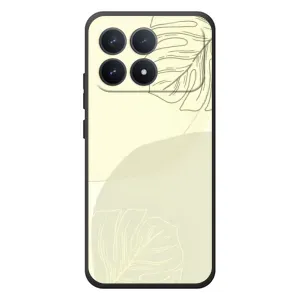 Чехол цветочный дизайн для Xiaomi Poco F8 Pro (Зелёный фон)