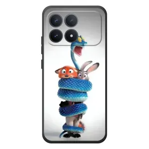 Силиконовый чехол с принтом Зоотрополіс для Xiaomi Poco F8 Pro (Змея Зоо)