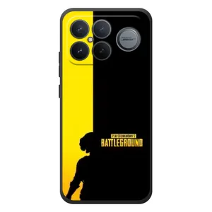 Чехол (TPU) с картинкой "Лого Пабг" на Xiaomi Poco F8 Альфа (Battlegrounds)