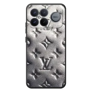 Текстурный Чехол Louis Vuitton для Xiaomi Poco F8 Альфа (Бежевый ЛВ)