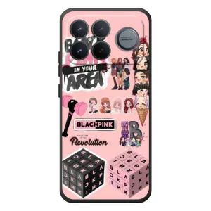 Чехлы с картинкой для Xiaomi Poco F8 Ultra (BLACK PINK коллаж)