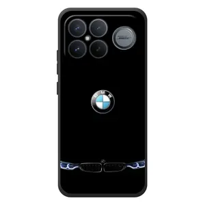 Силиконовый бампер с картинкой машины на Xiaomi Poco F8 Ultra (Черный BMW)