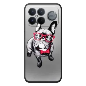 Чехол (ТПУ) Милые собачки для Xiaomi Poco F8 Ultra (Бульдог в очках)