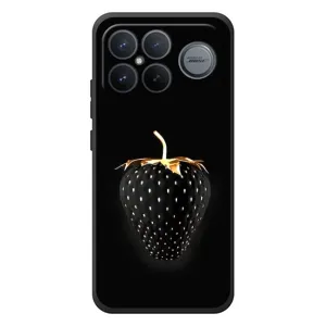 Чехол с изображением вкусной еды для Xiaomi Poco F8 Ultra (Чёрная клубника)
