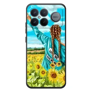 Чехол Стильные девушки на Xiaomi Poco F8 Ultra (Девушка на поле)