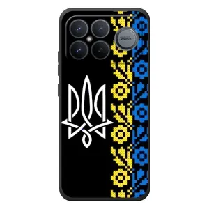 Силіконовый Чохол на Xiaomi Poco F8 Ultra (Герб и вишиванка)